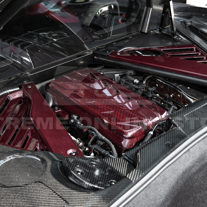 2020-Up Corvette C8 DRY CARBON FIBER LT2 Rear Engine Cover image 20