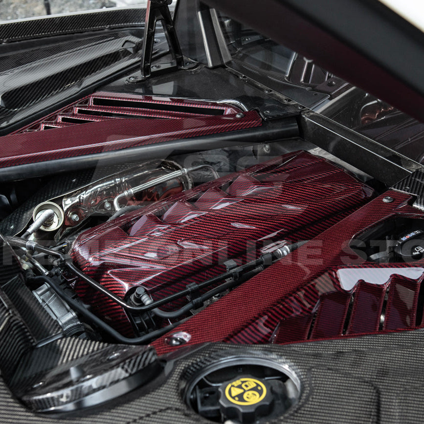 2020-Up Corvette C8 DRY CARBON FIBER LT2 Rear Engine Cover image 22