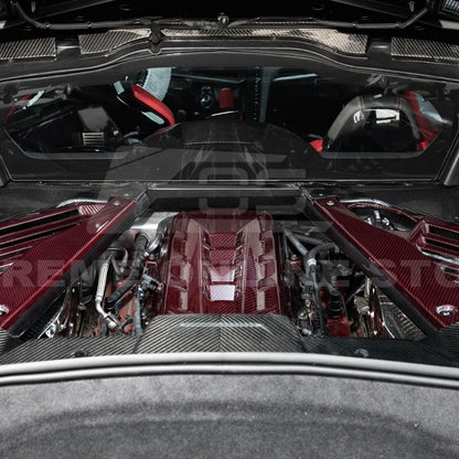 2020-Up Corvette C8 DRY CARBON FIBER LT2 Rear Engine Cover image 23