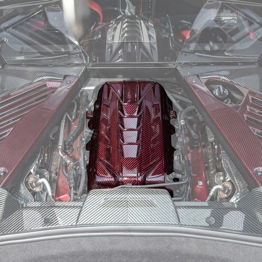 2020-Up Corvette C8 DRY CARBON FIBER LT2 Rear Engine Cover image 19