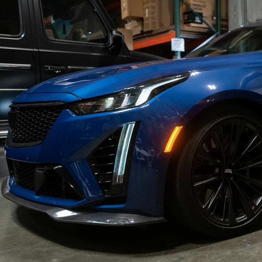 2020-Up Cadillac CT5 | Front Bumper Amber LED Side Marker Lights image 5