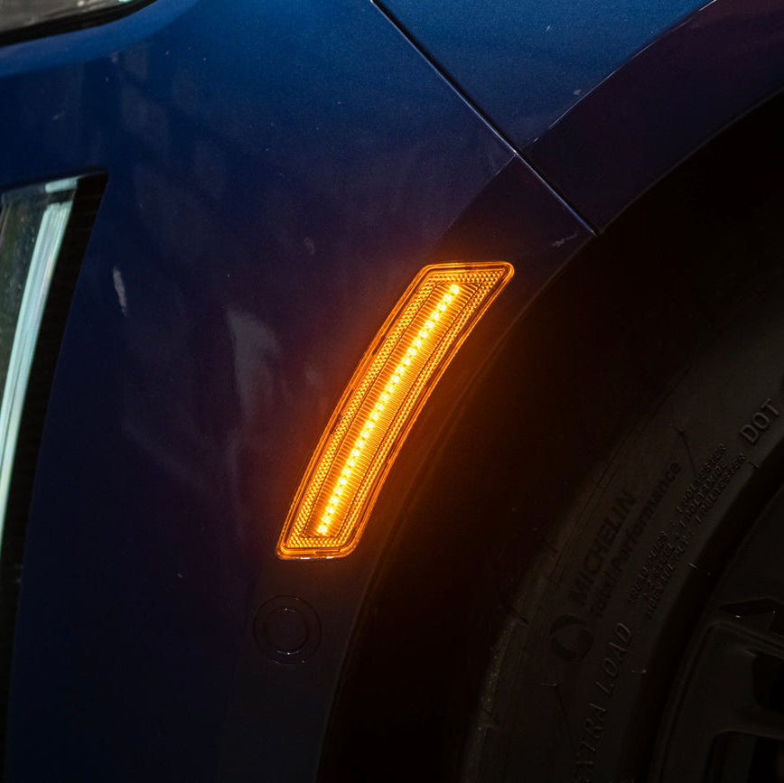2020-Up Cadillac CT5 | Front Bumper Amber LED Side Marker Lights image 9