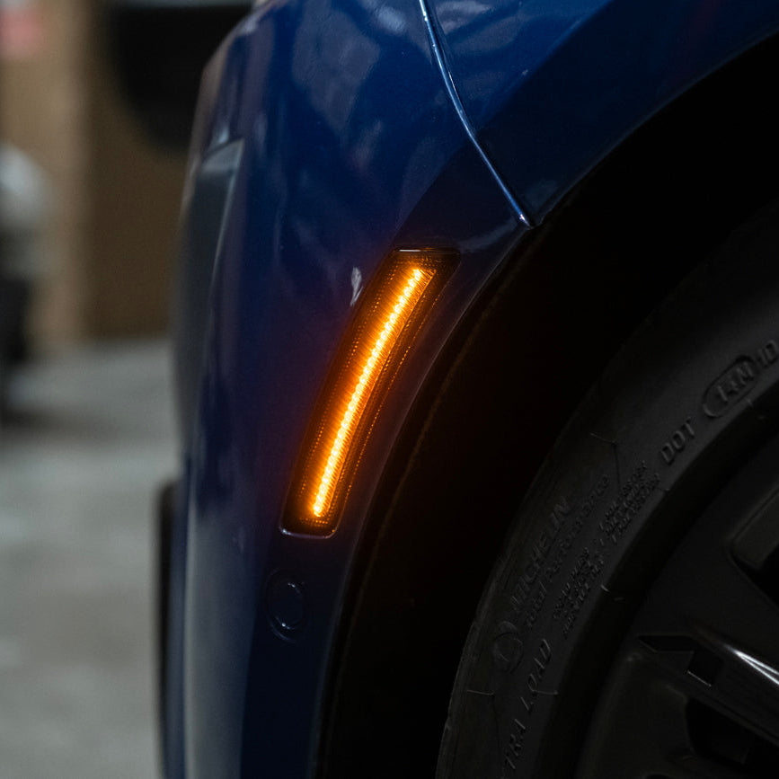 2020-Up Cadillac CT5 | Front Bumper Amber LED Side Marker Lights image 29