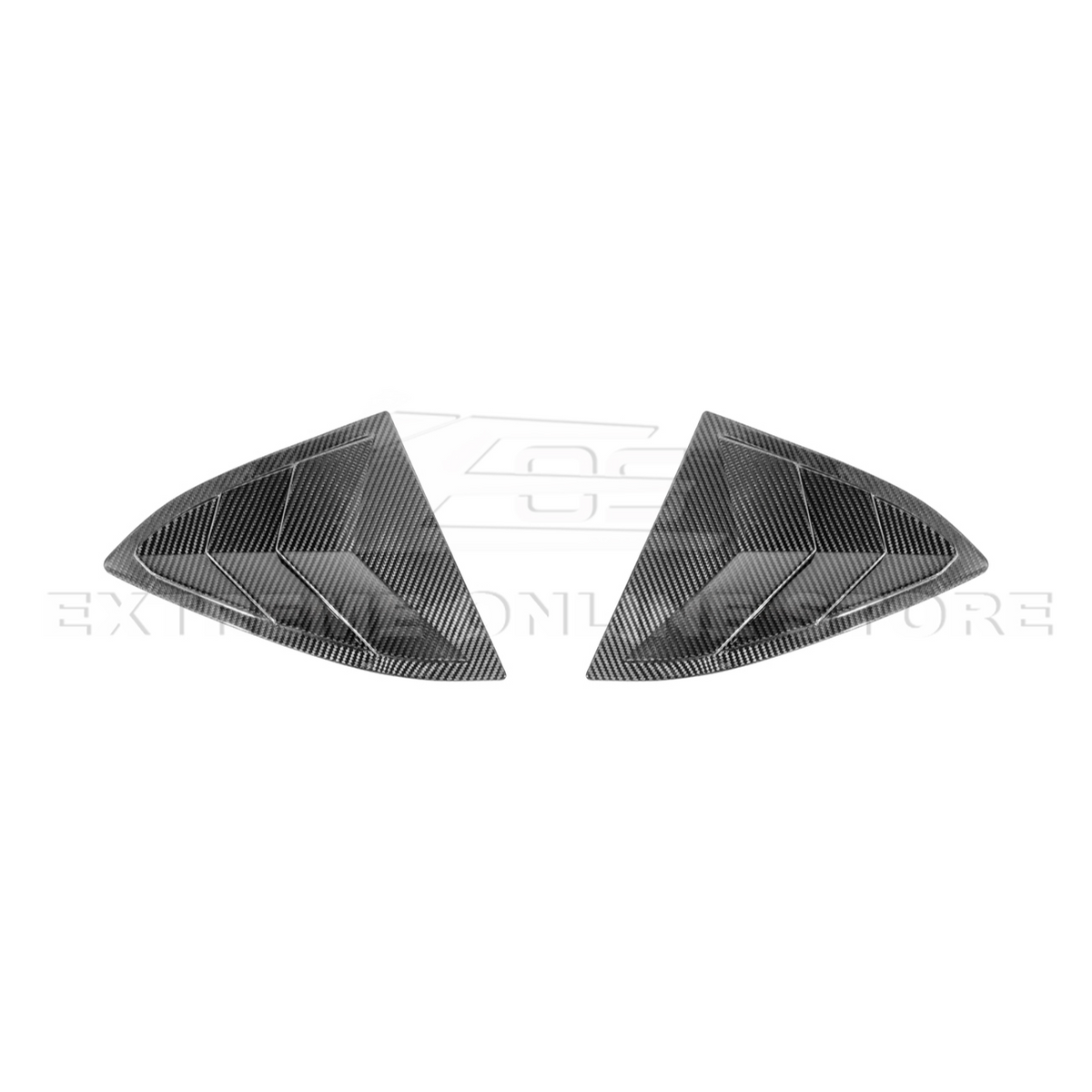 2020-Up Corvette C8 DRY Carbon Fiber Side Quarter Window Louver Sun Shade Cover image 11