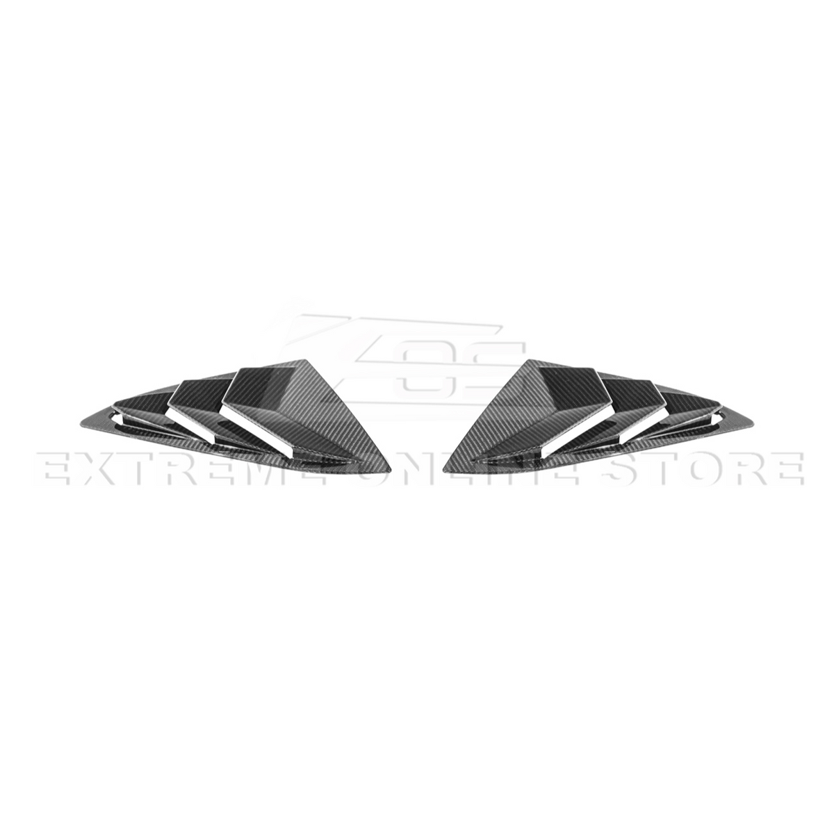 2020-Up Corvette C8 DRY Carbon Fiber Side Quarter Window Louver Sun Shade Cover image 12