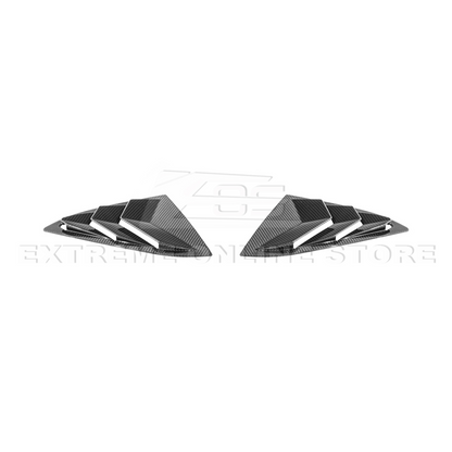 2020-Up Corvette C8 DRY Carbon Fiber Side Quarter Window Louver Sun Shade Cover image 12