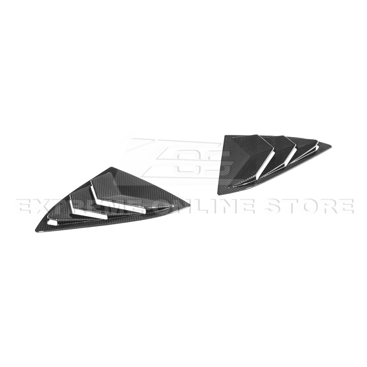 2020-Up Corvette C8 DRY Carbon Fiber Side Quarter Window Louver Sun Shade Cover image 13