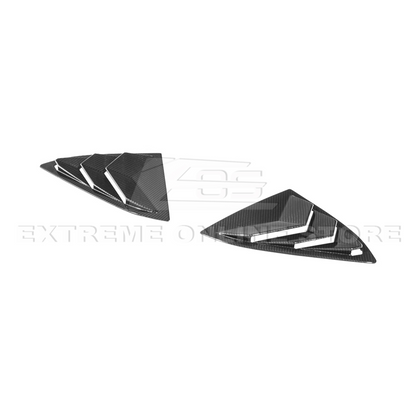 2020-Up Corvette C8 DRY Carbon Fiber Side Quarter Window Louver Sun Shade Cover image 10