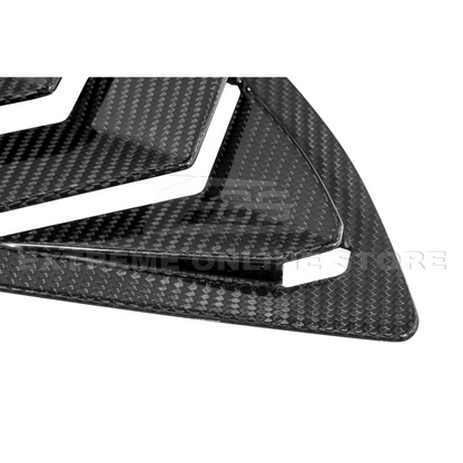 2020-Up Corvette C8 DRY Carbon Fiber Side Quarter Window Louver Sun Shade Cover image 14