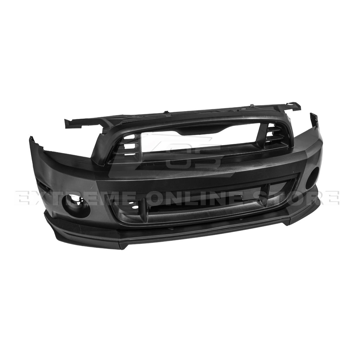 2010-14 Mustang S197 GT500 Style Front Bumper Cover Upper Lower Grille Lip image 4