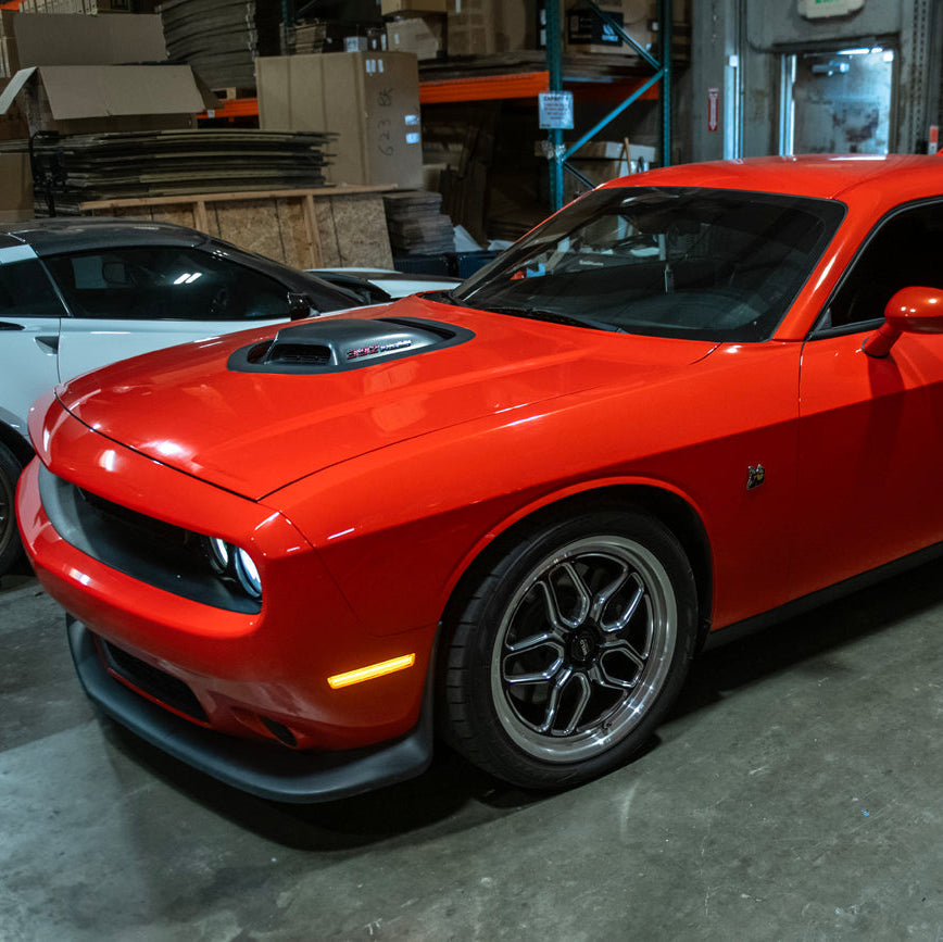 2015-23 Dodge Challenger | Front Bumper Amber LED Reflector Side Marker Light image 4