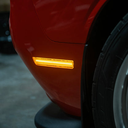 2015-23 Dodge Challenger | Front Bumper Amber LED Reflector Side Marker Light image 8