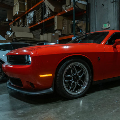 2015-23 Dodge Challenger | Front Bumper Amber LED Reflector Side Marker Light image 46