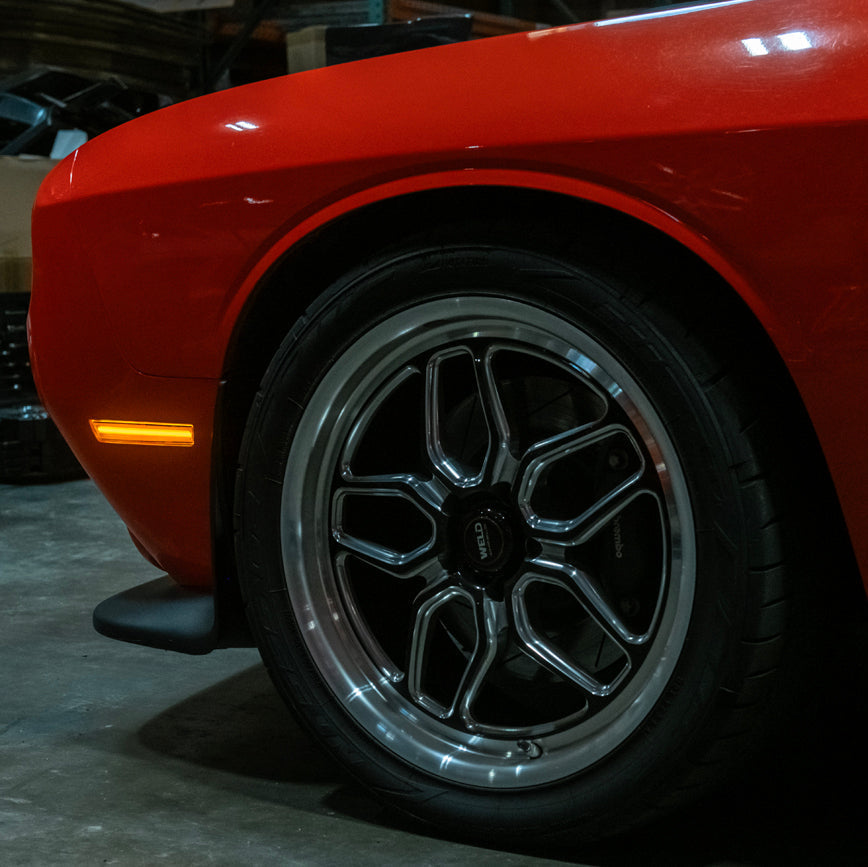 2015-23 Dodge Challenger | Front Bumper Amber LED Reflector Side Marker Light image 49