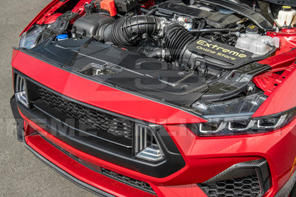 2024+ Ford Mustang DRY CARBON FIBER Radiator Cover image 3