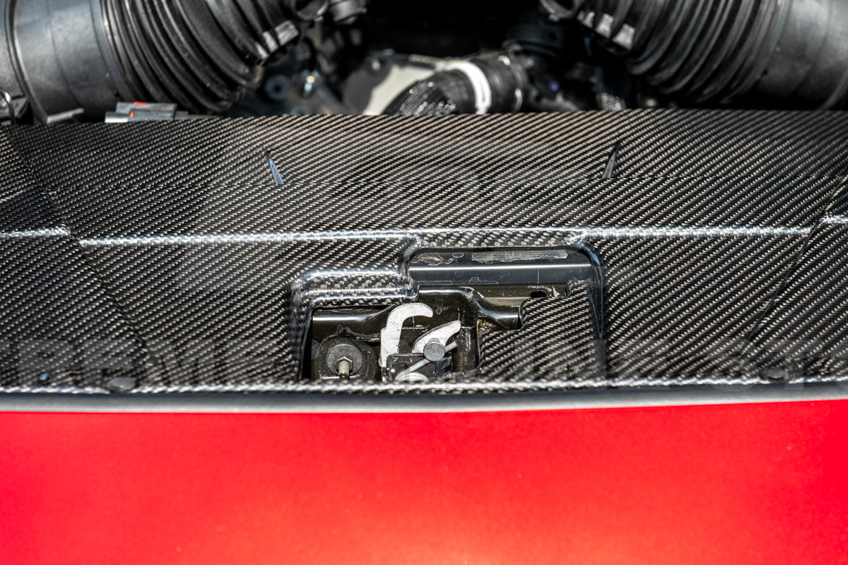 2024+ Ford Mustang DRY CARBON FIBER Radiator Cover image 5