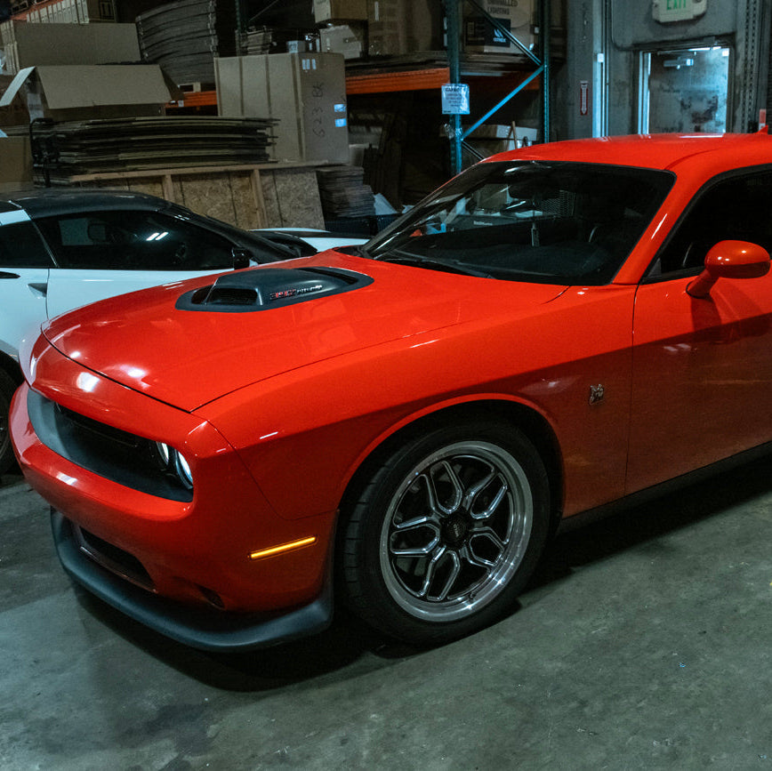 2015-23 Dodge Challenger | Front Bumper Amber LED Reflector Side Marker Light image 25