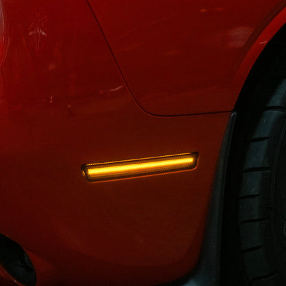 2015-23 Dodge Challenger | Front Bumper Amber LED Reflector Side Marker Light image 28