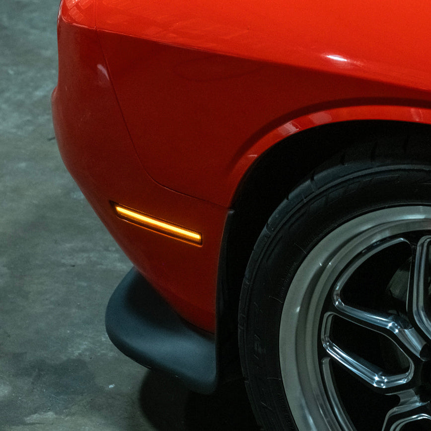 2015-23 Dodge Challenger | Front Bumper Amber LED Reflector Side Marker Light image 31