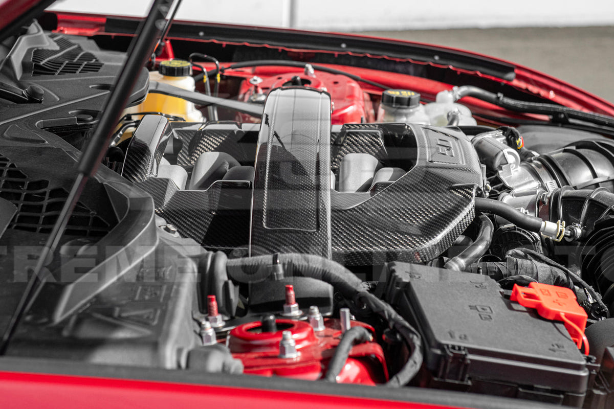 2024-Up Ford Mustang Dry Carbon Fiber Engine Cover image 7