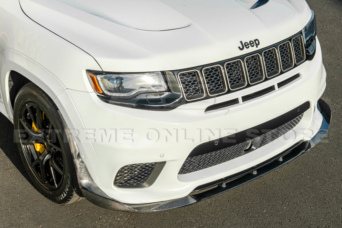 2017-21 Jeep Grand Cherokee SRT Trackhawk Carbon Fiber Front Lip Splitter image 6