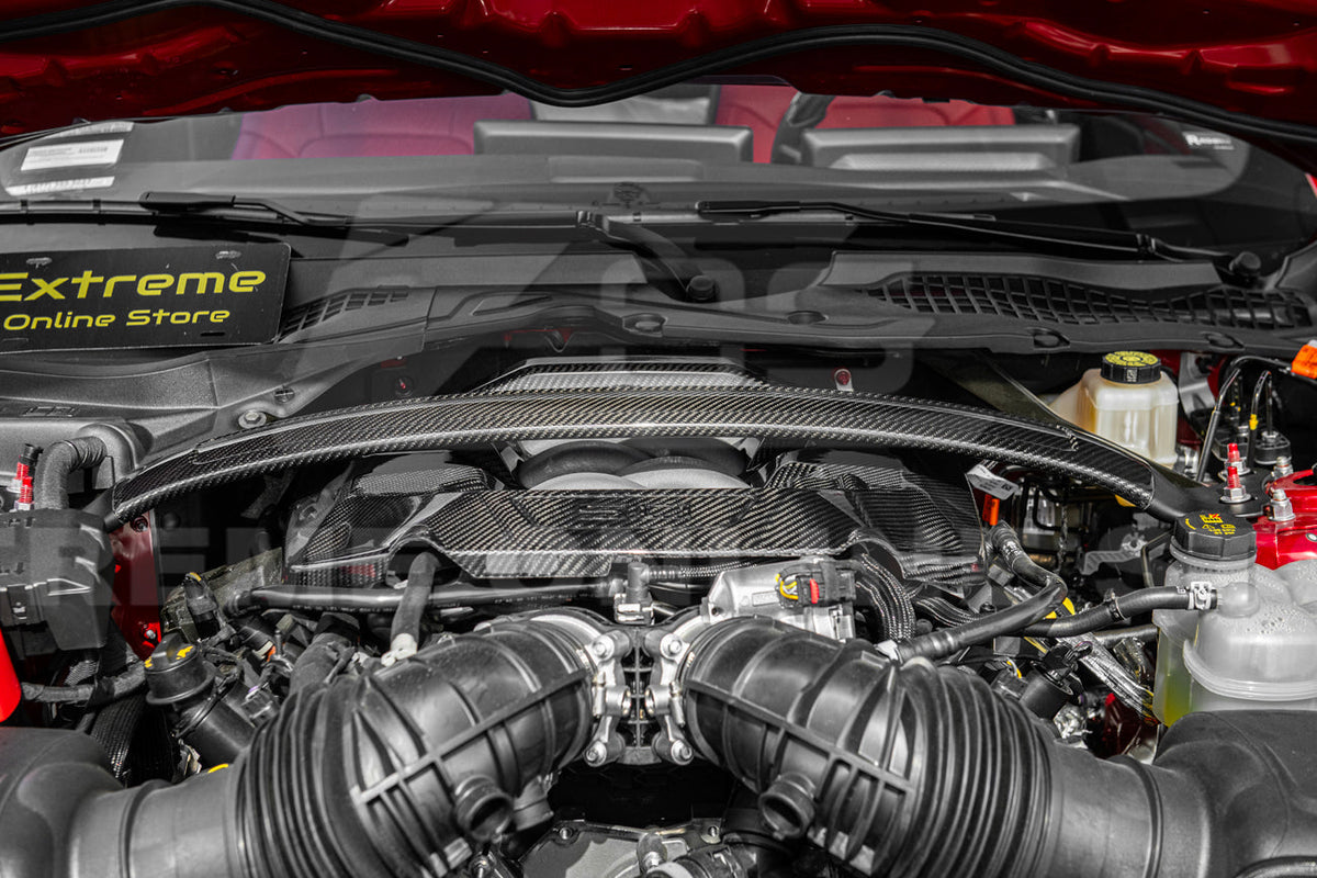 2024-Up Ford Mustang Dry Carbon Fiber Engine Cover image 8