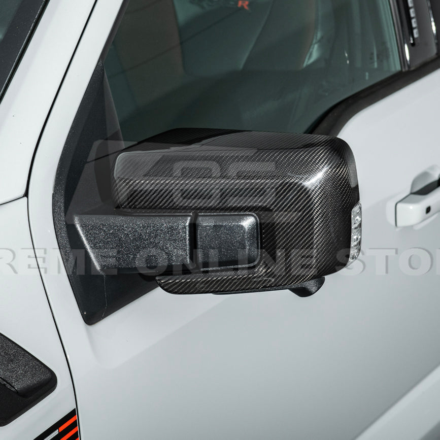2021-Up Ford F-150 Carbon Fiber Side Mirror Cap Covers image 9
