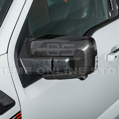2021-Up Ford F-150 Carbon Fiber Side Mirror Cap Covers image 9