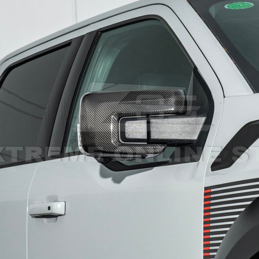 2021-Up Ford F-150 Carbon Fiber Side Mirror Cap Covers image 12