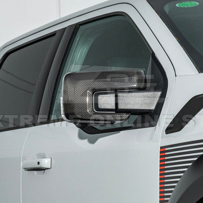 2021-Up Ford F-150 Carbon Fiber Side Mirror Cap Covers image 12