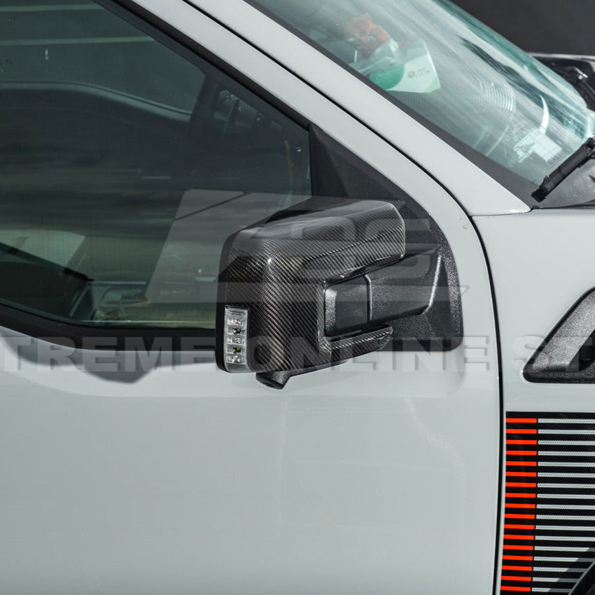 2021-Up Ford F-150 Carbon Fiber Side Mirror Cap Covers image 13