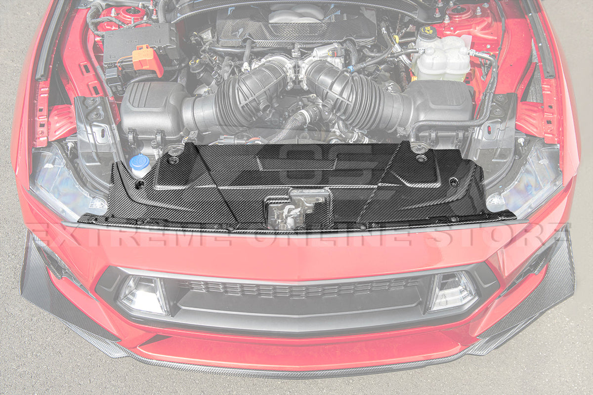 2024+ Ford Mustang DRY CARBON FIBER Radiator Cover image 6