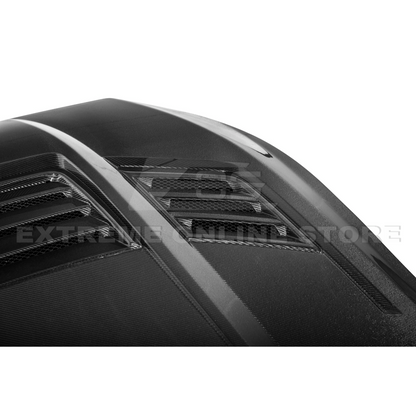 2024-Up Ford Mustang Front Super Snake Style Bumper Hood Vented Cover image 26