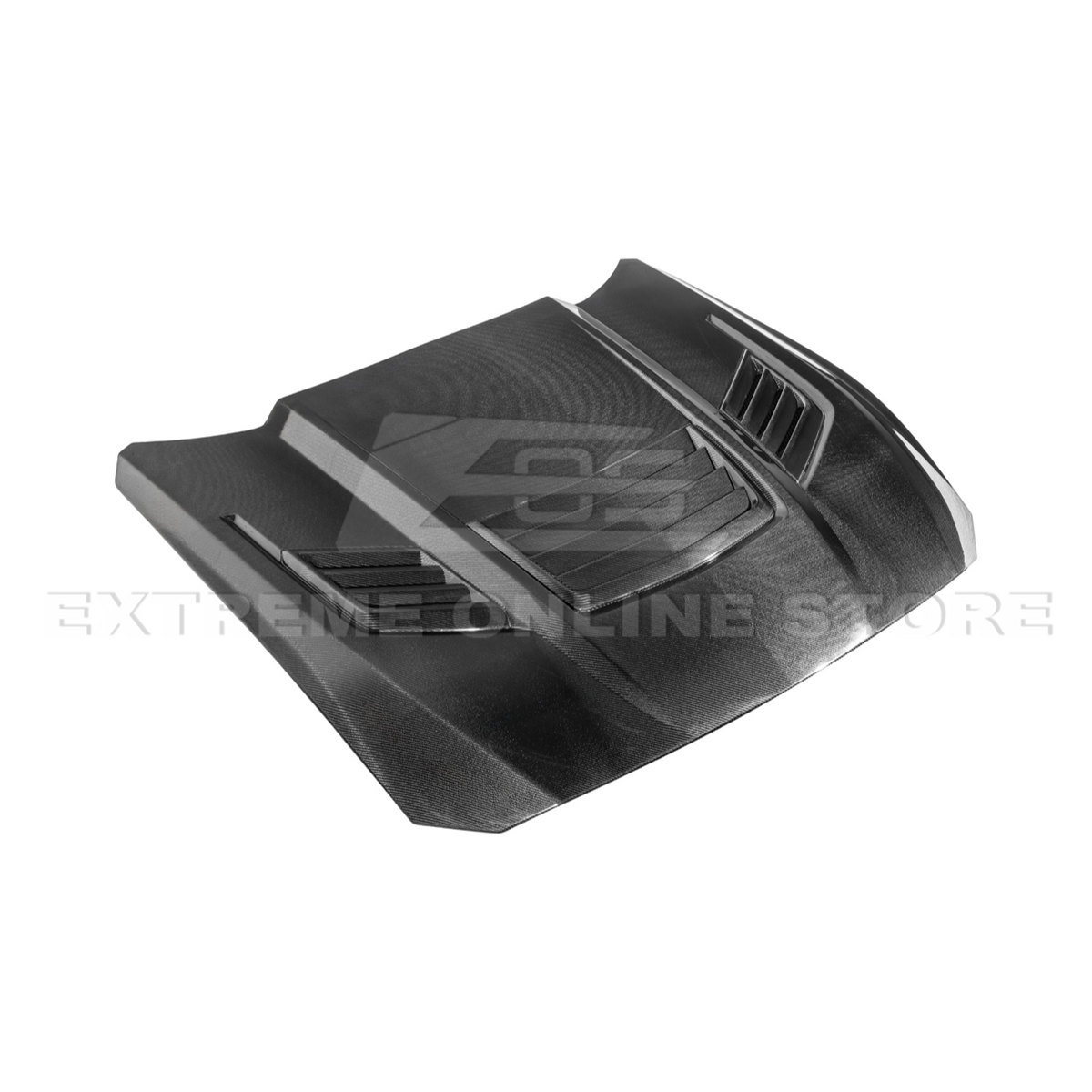 2024-Up Ford Mustang Front Super Snake Style Bumper Hood Vented Cover image 20