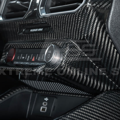 2024-Up Ford Mustang Single Screen Interior DRY CONBON FIBER Center Console Cover image 11