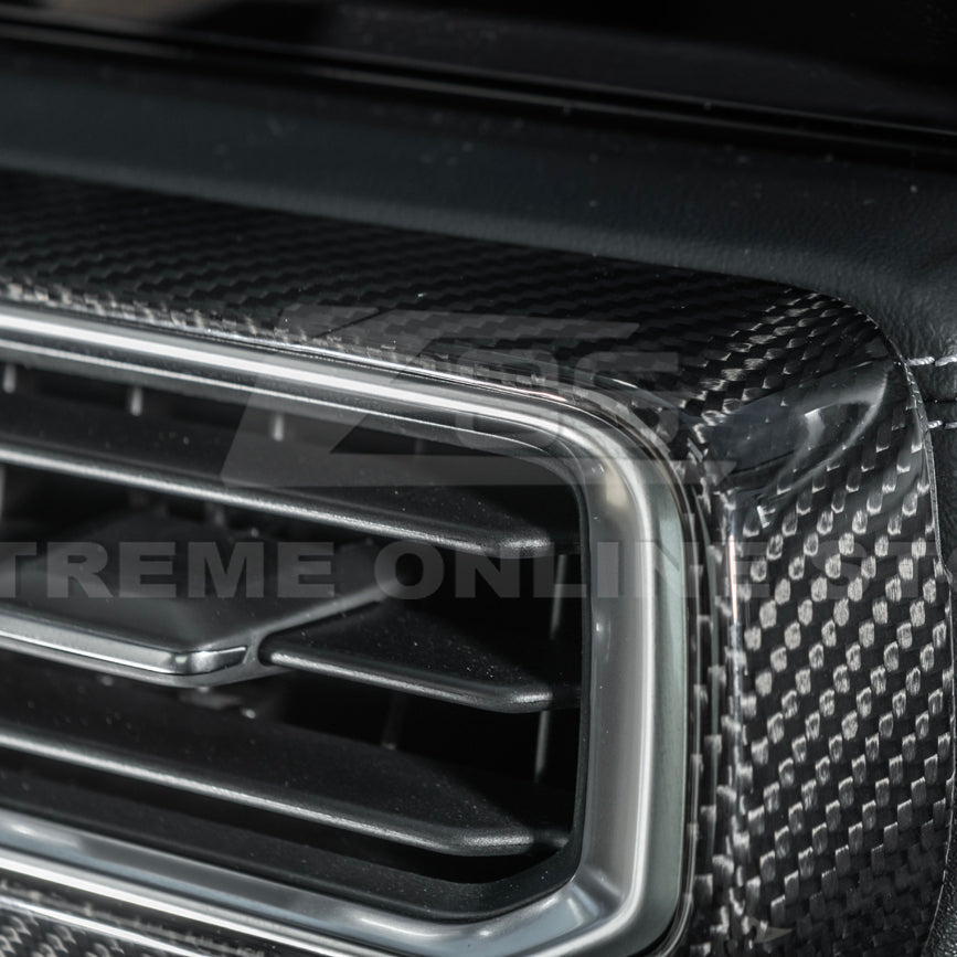 2024-Up Ford Mustang Single Screen Interior DRY CONBON FIBER Center Console Cover image 8
