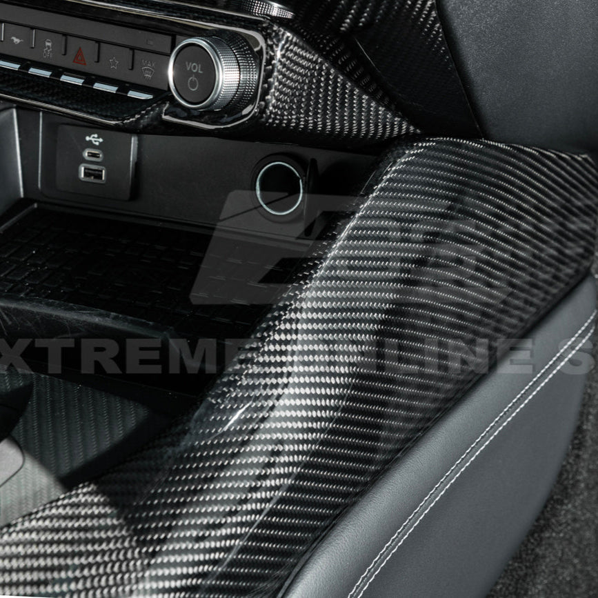 2024-Up Ford Mustang DRY CARBON FIBER All Inclusive Center Console Cover image 10