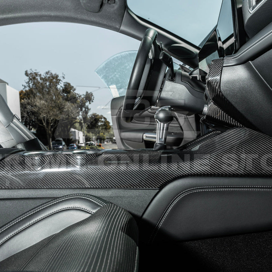 2024-Up Ford Mustang DRY CARBON FIBER All Inclusive Center Console Cover image 8