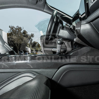 2024-Up Ford Mustang DRY CARBON FIBER All Inclusive Center Console Cover image 8