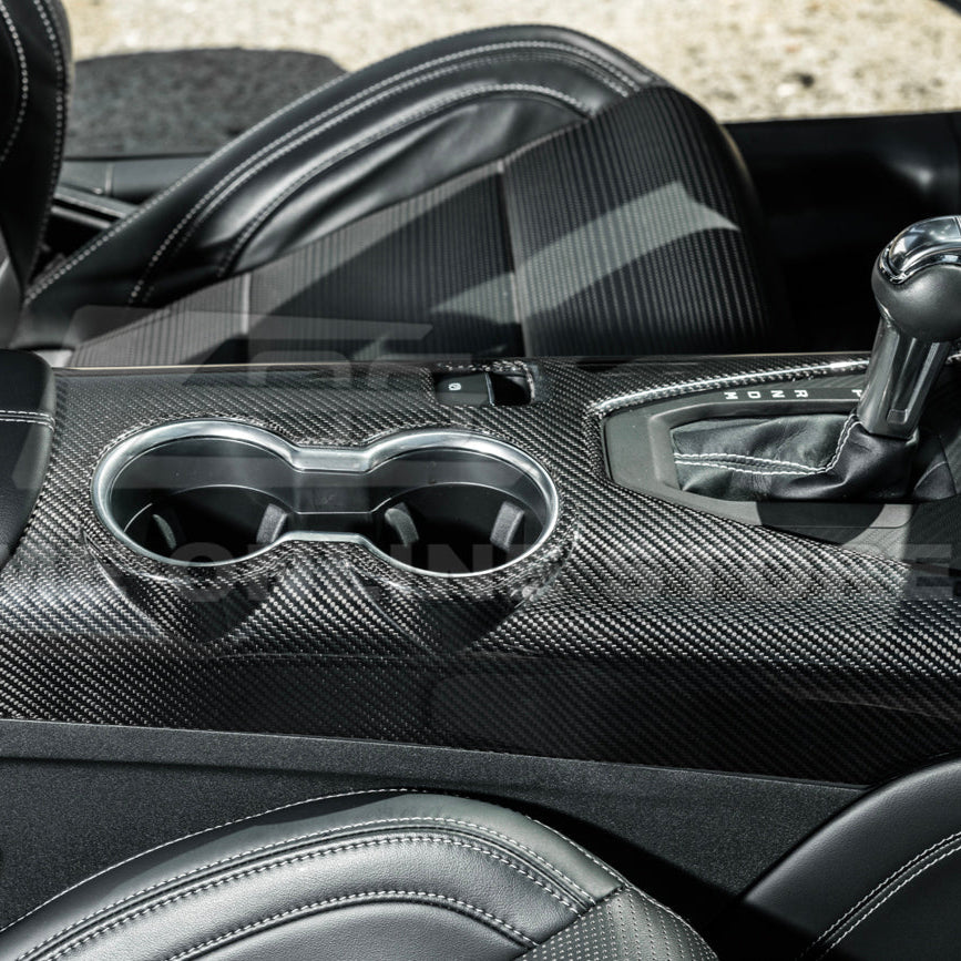 2024-Up Ford Mustang DRY CARBON FIBER All Inclusive Center Console Cover image 6
