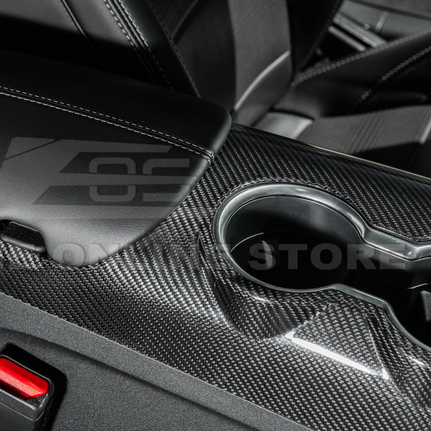 2024-Up Ford Mustang DRY CARBON FIBER All Inclusive Center Console Cover image 7