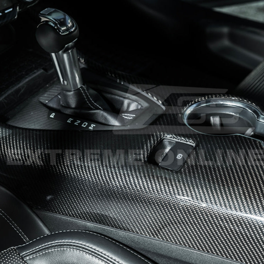 2024-Up Ford Mustang DRY CARBON FIBER All Inclusive Center Console Cover image 5