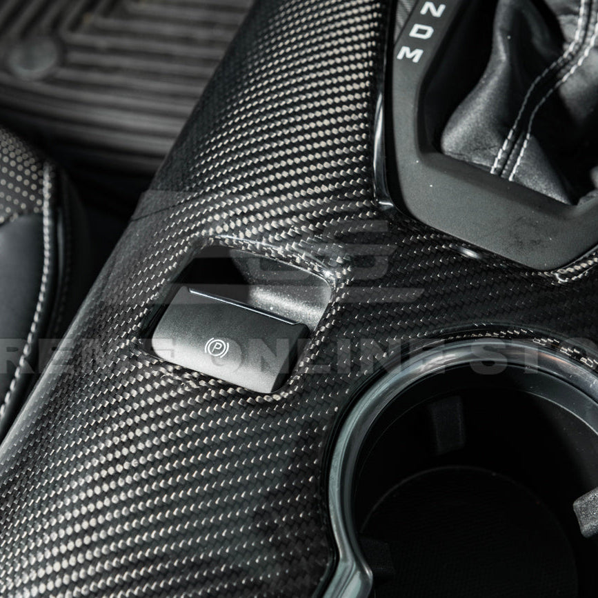 2024-Up Ford Mustang DRY CARBON FIBER All Inclusive Center Console Cover image 12