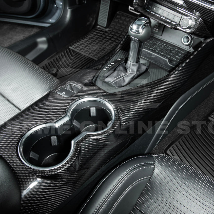 2024-Up Ford Mustang DRY CARBON FIBER All Inclusive Center Console Cover image 3