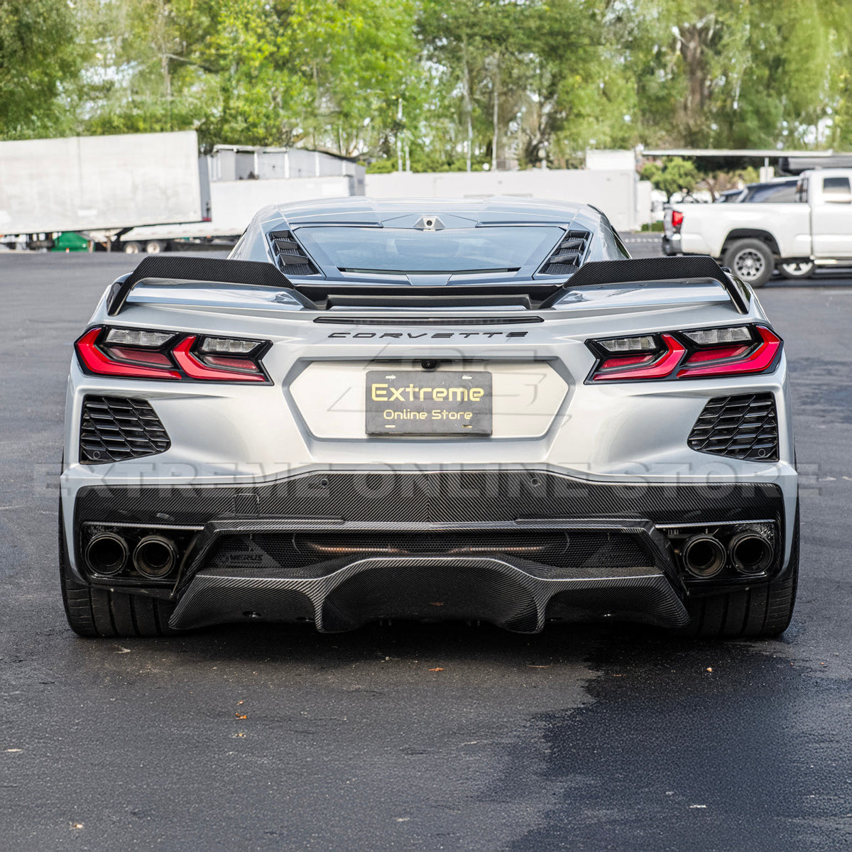 Z51 Package Corvette C8 Stingray Rear Add-On Wicker Extension image 30