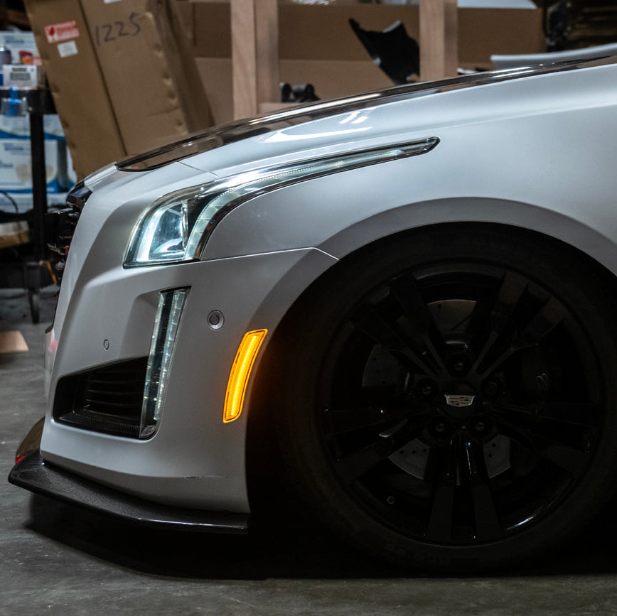 2014-19 Cadillac ATS & CTS | Front Bumper Amber LED Side Marker Lights image 5