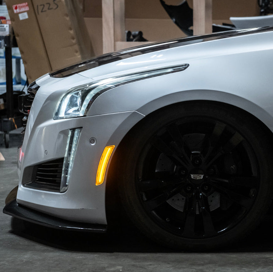 2014-19 Cadillac ATS & CTS | Front Bumper Amber LED Side Marker Lights image 50