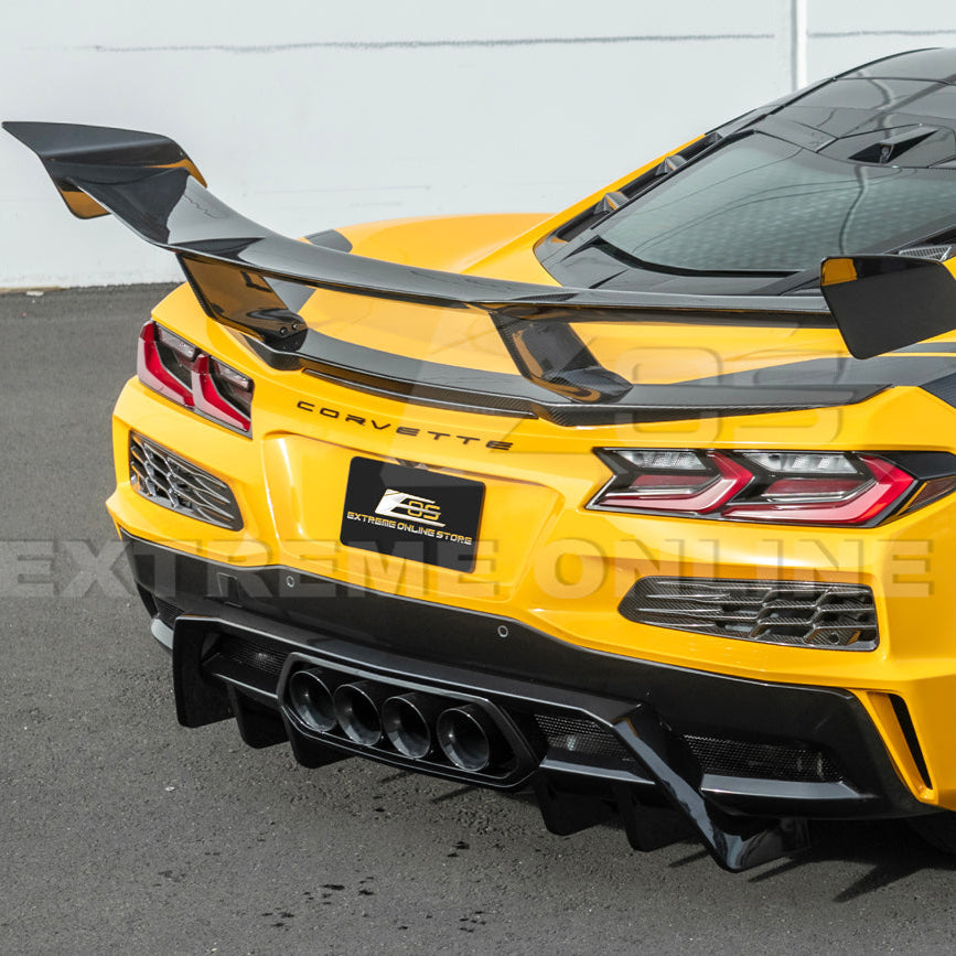2023-Up Corvette C8 Z06 Rear Bumper Finned Diffuser image 9