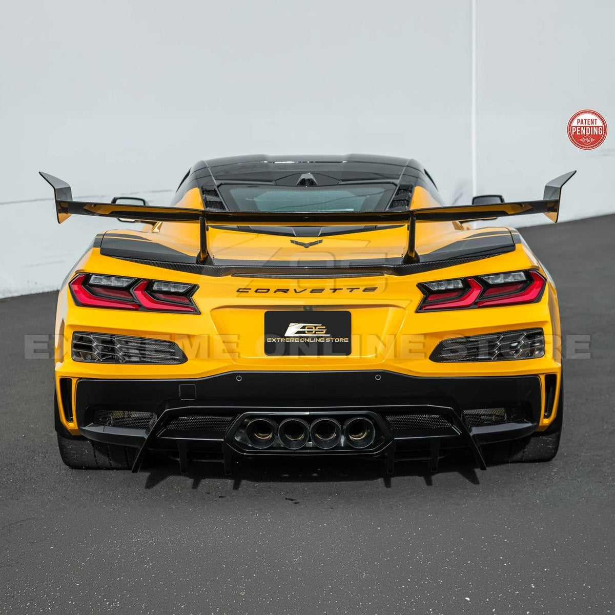 Corvette C8 ZR1 Style DRY CARBON FIBER Rear High Wing Spoiler Bracket image 6