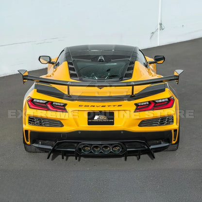 2023-Up Corvette C8 Z06 Rear Bumper Finned Diffuser image 7